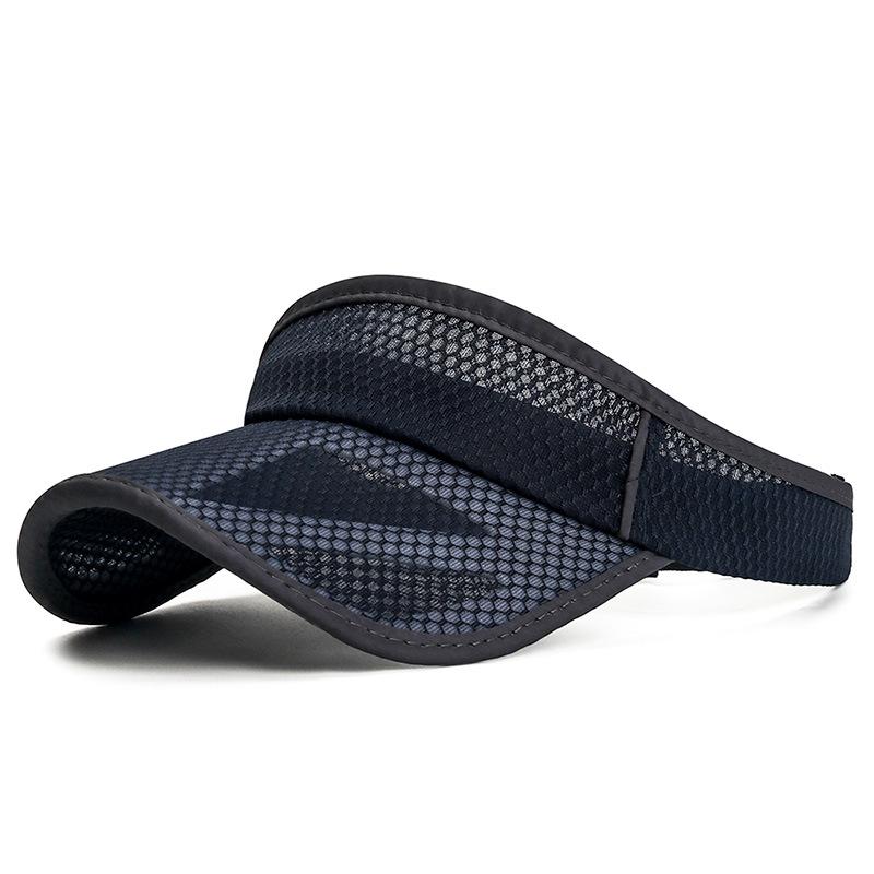 COKK Mesh Cap Summer Hats For Men Women Unisex Empty Top Sunshade Breathable Sports Tennis Running Sun Hat Sunscreen Visor Cap: SKY BLUE