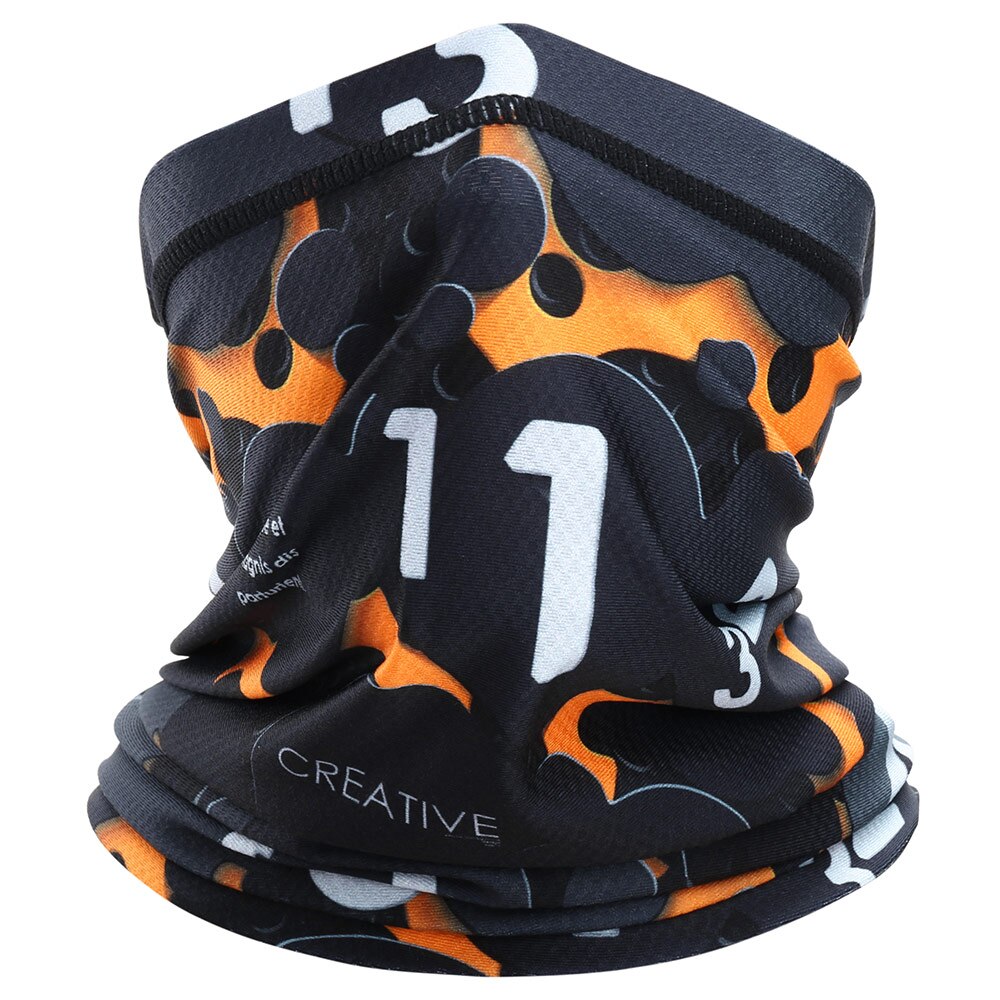 Pasamontañas de verano para motocicleta, máscara de cuello, polaina con patrón Digital, bufanda transpirable para Moto, Motocross, ciclismo, Bandana para hombre: 001