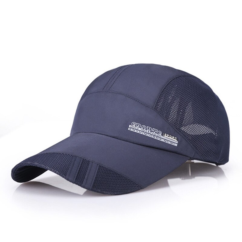 Baseball Cap Outdoor Baseball Hat Breathable Men Women Summer Mesh Cap Baseball-Caps: Dark blue