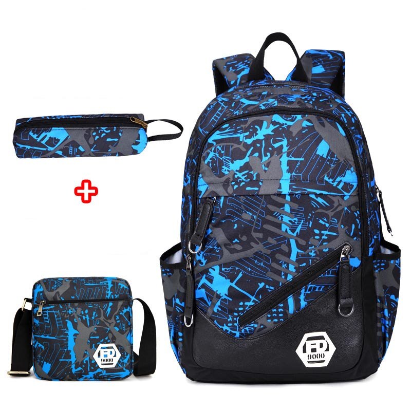 Männer Reise Rucksack Männlichen Laptop Tasche 15,6 zoll Hochschule Schule Taschen Hohe Schule Rucksäcke Für Jungen Mit USB Hafen: Rucksack 3 Stck