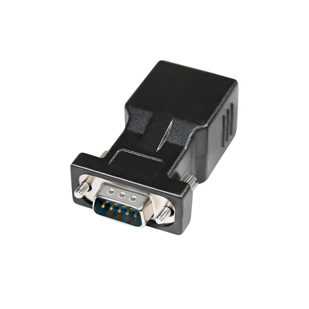 DTECH-convertidor Ethernet RS232 macho a RJ-45 hembra, Compatible con adaptador de serie DB9 a RJ45 con dispositivos de RS-232 de 9 pines estándar