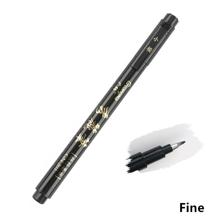 Black Calligraphy Brush Pen for Signature Drawing Art Marker Stationery School Supply Art: B
