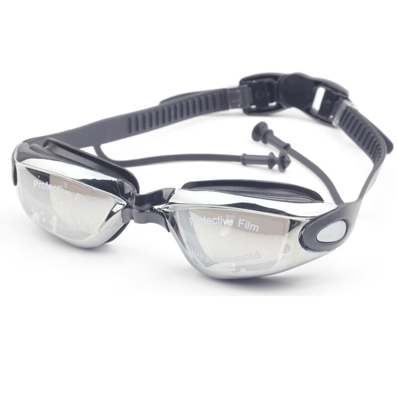 Mannelijke Vrouwen Zwembril Bril Mannen Anti Fog Unisex Volwassen Zwemmen Frame Zwembad Sport Brillen Bril Waterdicht Eyewear: black