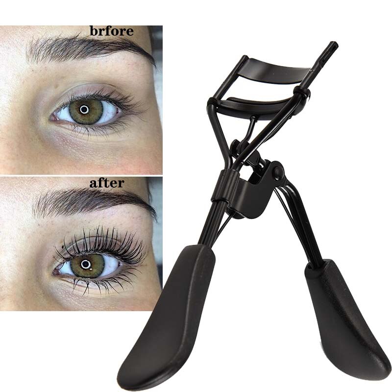 Beauty Tools Eyelash Curler with Wide Angle Plastic Handle Eyelash Forceps Eyelash Curler