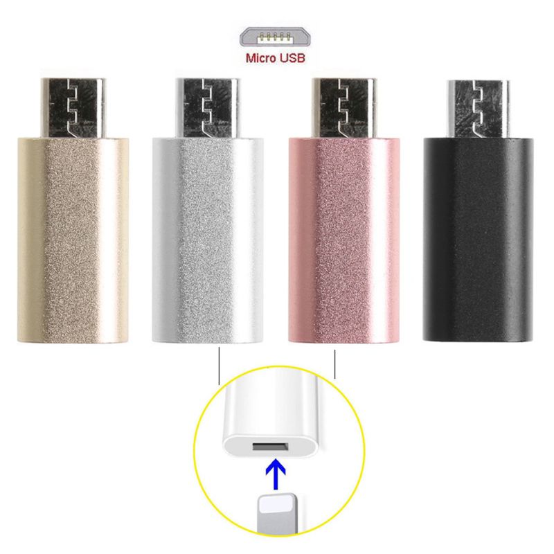 8-Pin Bliksem Female Naar Micro Usb Male Adapter Converter Voor Android Telefoon