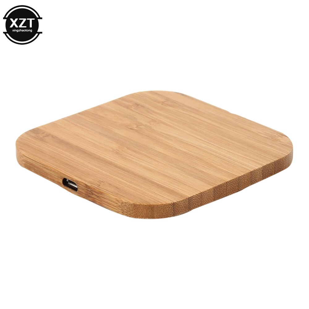 Portable 5W Qi Wireless Charger Slim Wood Pad For Apple iPhone 7 8 Plus Smart Phone Wireless Charging Pad For Samsung S7: Square