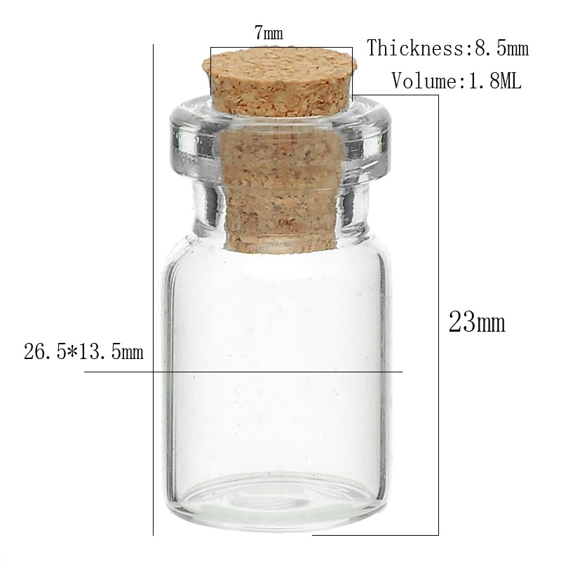 10 stuks stropdaspluggen, kleine glazen opbergflesjes met kurken, kleine potjes, sieradenflesje, drankcontainer, doe-het-zelf knutselspullen, #9 organizers: B80971