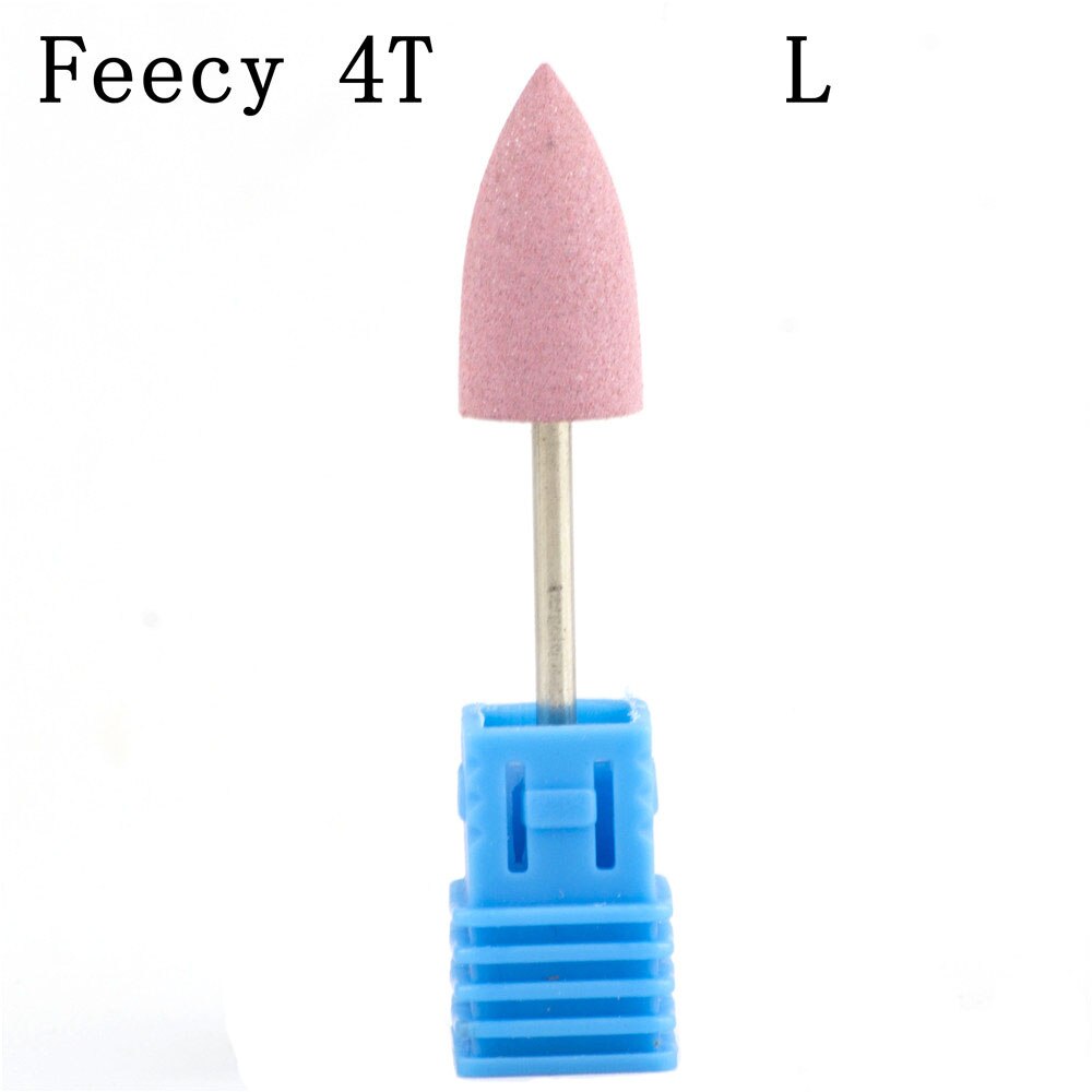 Boule caoutchouc ongles forets pierre céramique fraisage corindon coupeurs brosse électrique Machine rotative vernis manucure outils fefairy 4T: Feecy 4T L