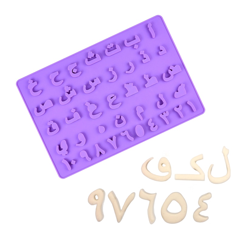 Arabische alfabet siliconen mal fondant chocolade letters mal taart suiker ambacht bakvorm taart decoratie gereedschap