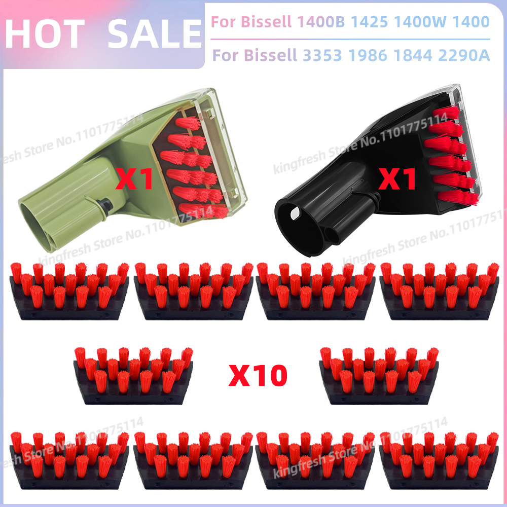 Fit For Bissell Little Green 1400B 1425 1400W 1400 1844 2290A 1425 1986 2458 3194 3353 3588F Series Replacement Brushes: Burgundy