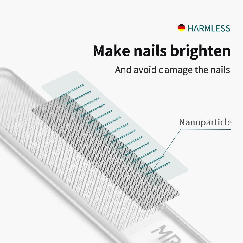 Mr.green nano glas neglefile polering manicure kunst værktøj vaskbart gør negle lysere let som neglelak