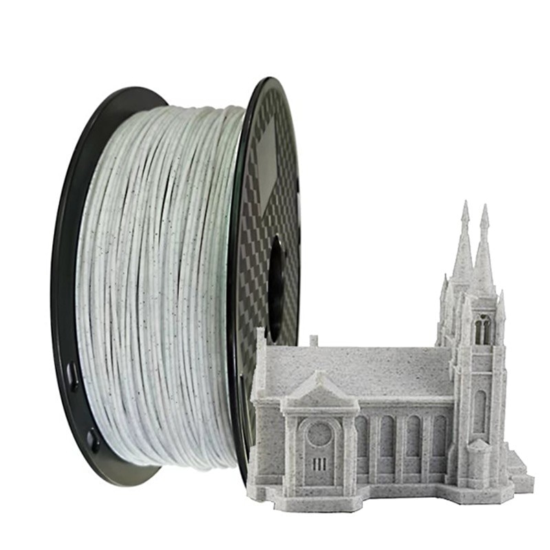 Impressora 3d de filamento pla de mármore, 1.75mm, 1kg, fio de pedra, impressão de material