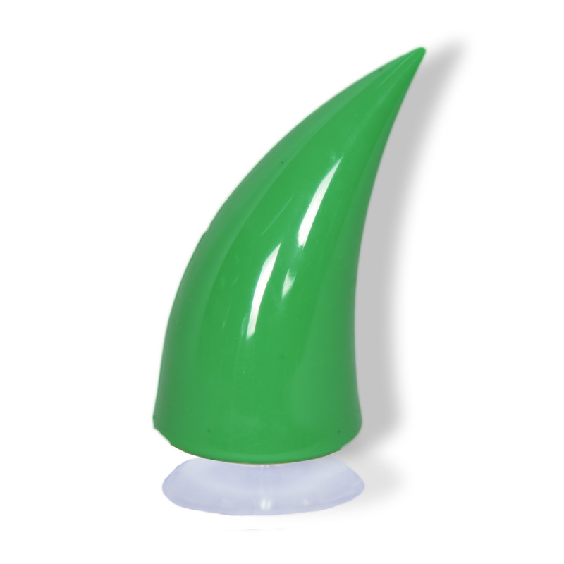 Décorations de casque de moto en corne de diable, visage complet, hors route, corne de bœuf, accessoires de voiture, ventouse fraîche en Silicone: green