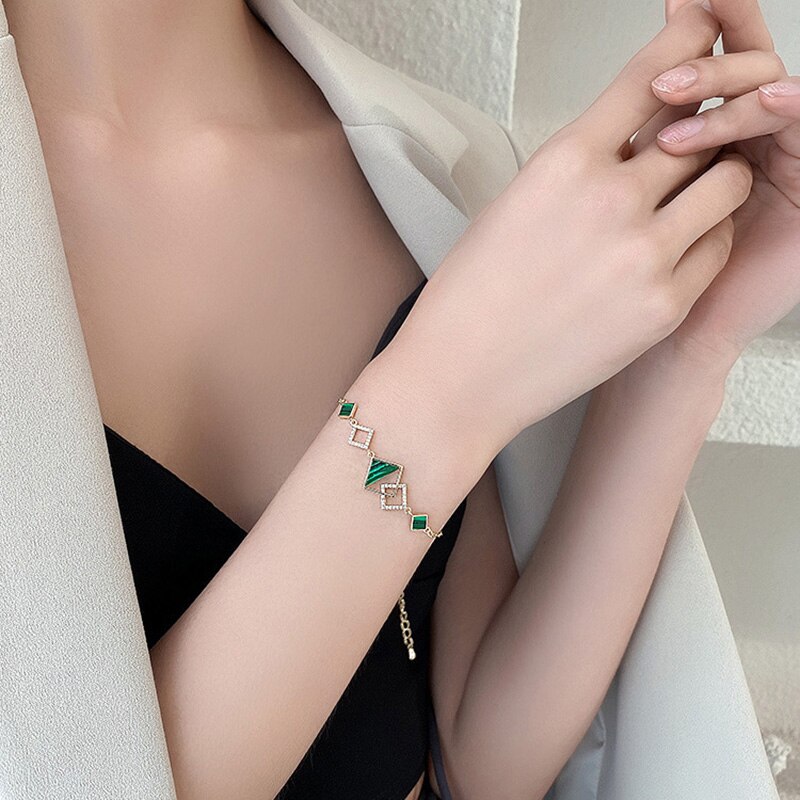 Exquisite Shiny Crystal Geometrische Armband Voor Vrouw Koreaanse Eenvoudige Manchet Armband Party Accessoires Anniversary