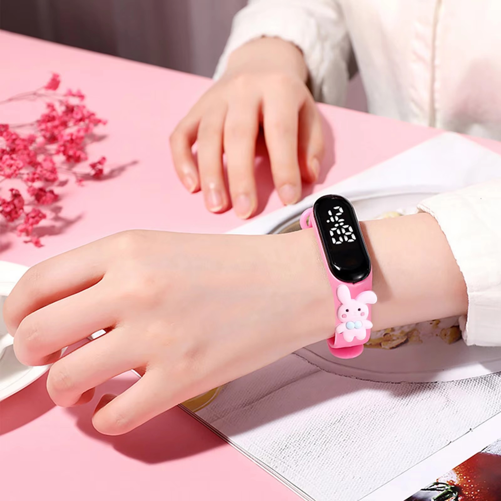 Reloj Digital de para niños, relojes deportivos de silicona, relojes electrónicos para niñas, reloj de pulsera Led de dibujos animados para niños