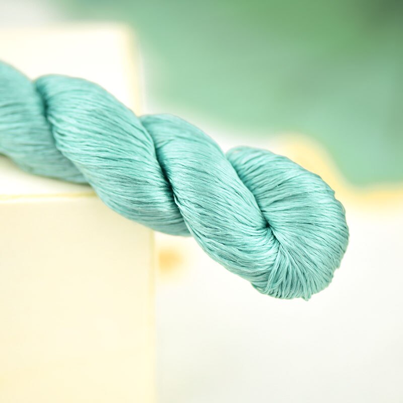 1 stücke 100% seidenfaden Hand stickerei sticken kreuz stich Algen grün 400m die Seide stickerei gewinde 7 farbverlauf: 2