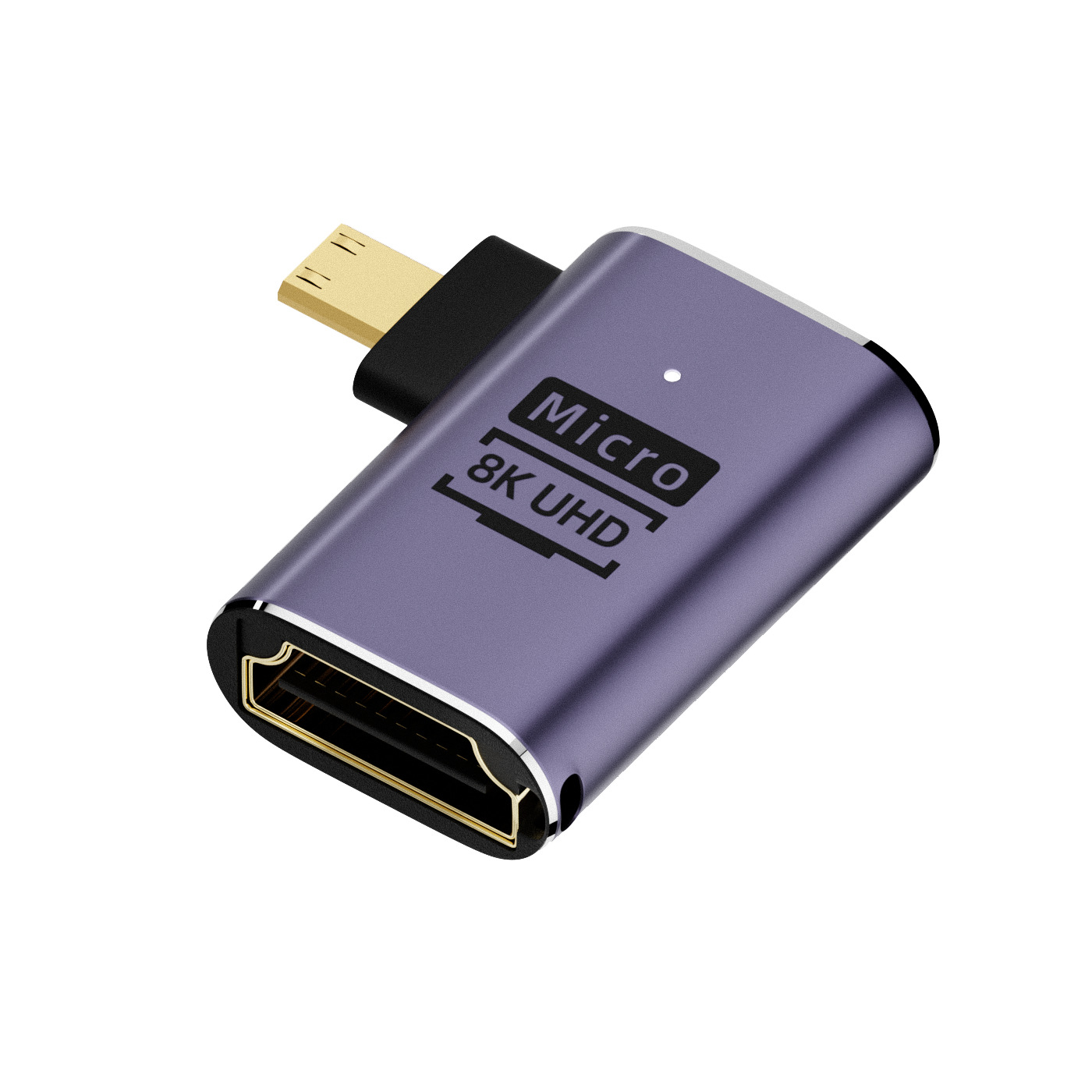8k 4k uhd hdtv 2,1 Adapter 90 Grad abgewinkelter Mini Mikro HD-kompatibler Stecker auf HD-kompatibler weiblicher Adapter für Laptop-Kamera: Gelb