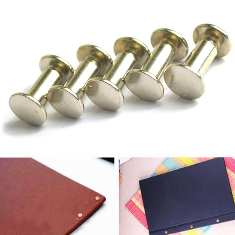 10PCS Nickel Binding Chicago Screws Nail Rivets Photo Album Leather Craft For
