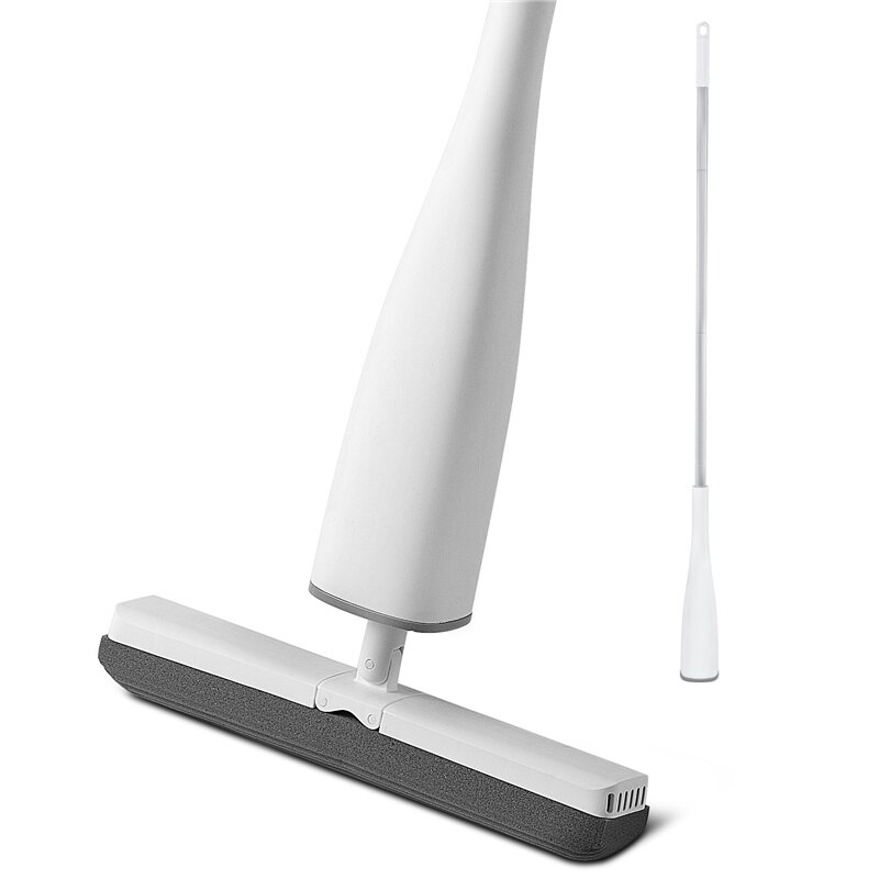 Automatic Self-Wringing Cleaning Mop Flat Mop with PVA Sponge Mop Heads Free Hand Washing for Bedroom Floor Clean Tool