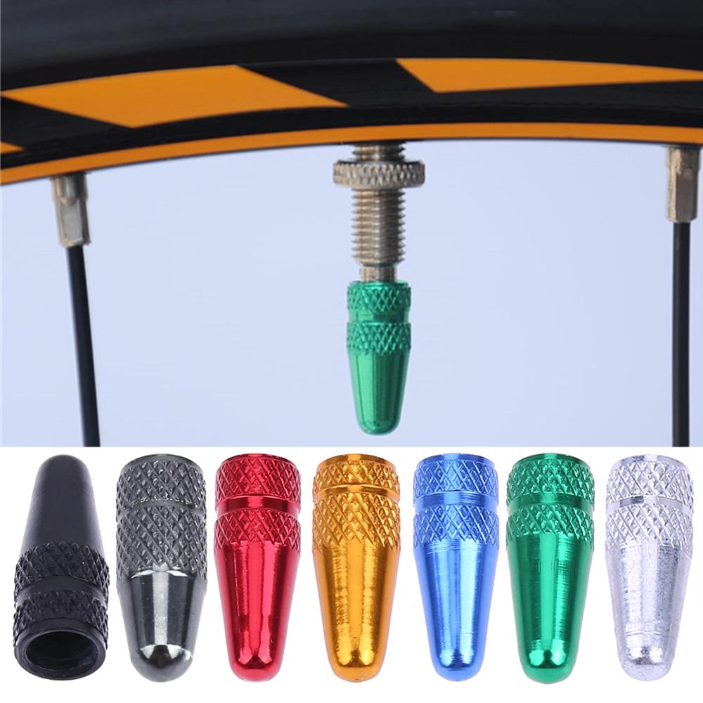 Tapa de válvula Presta para bicicleta de montaña, 5 uds., 8 colores, válvula de aleación de aluminio para bicicletas