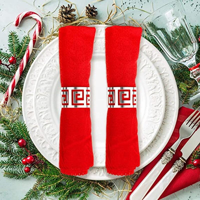 6 stück von hohl Serviette Ring halterung Serviette schnalle Gestell exquisit hause Serviette Halfter dekoration geeignet für hochzeit, Christma