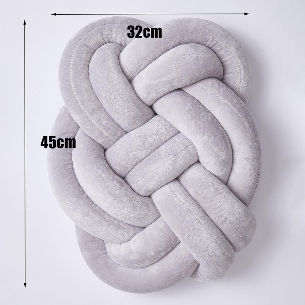 Baby Bett Stoßstange Knoten Geflecht Kissen Weiche Zimmer Dekoration INSstyle Kissen Krippe Stoßfänger Kleinkind Protetor Baby Bett Einstellung Fotografie