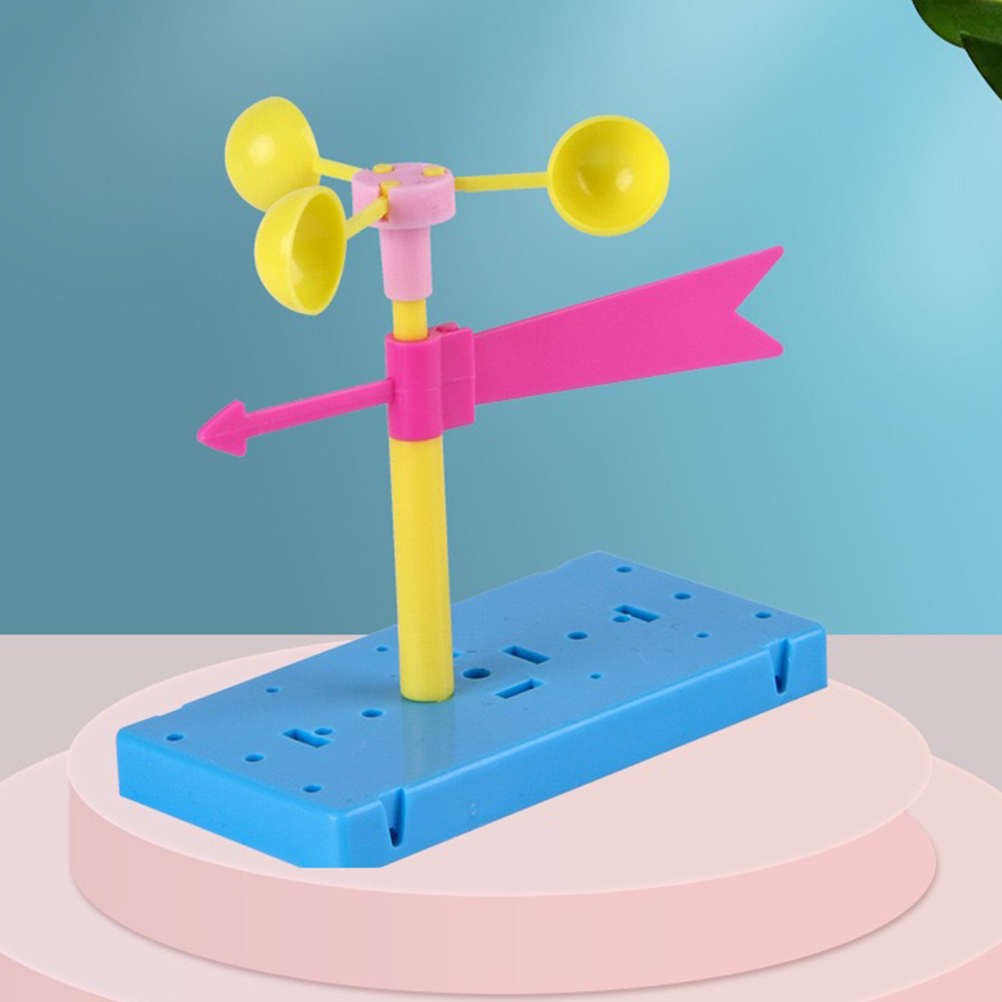 2 Sets DIY Hand-made Anemometer Wind Vane Wind Measurement for Children