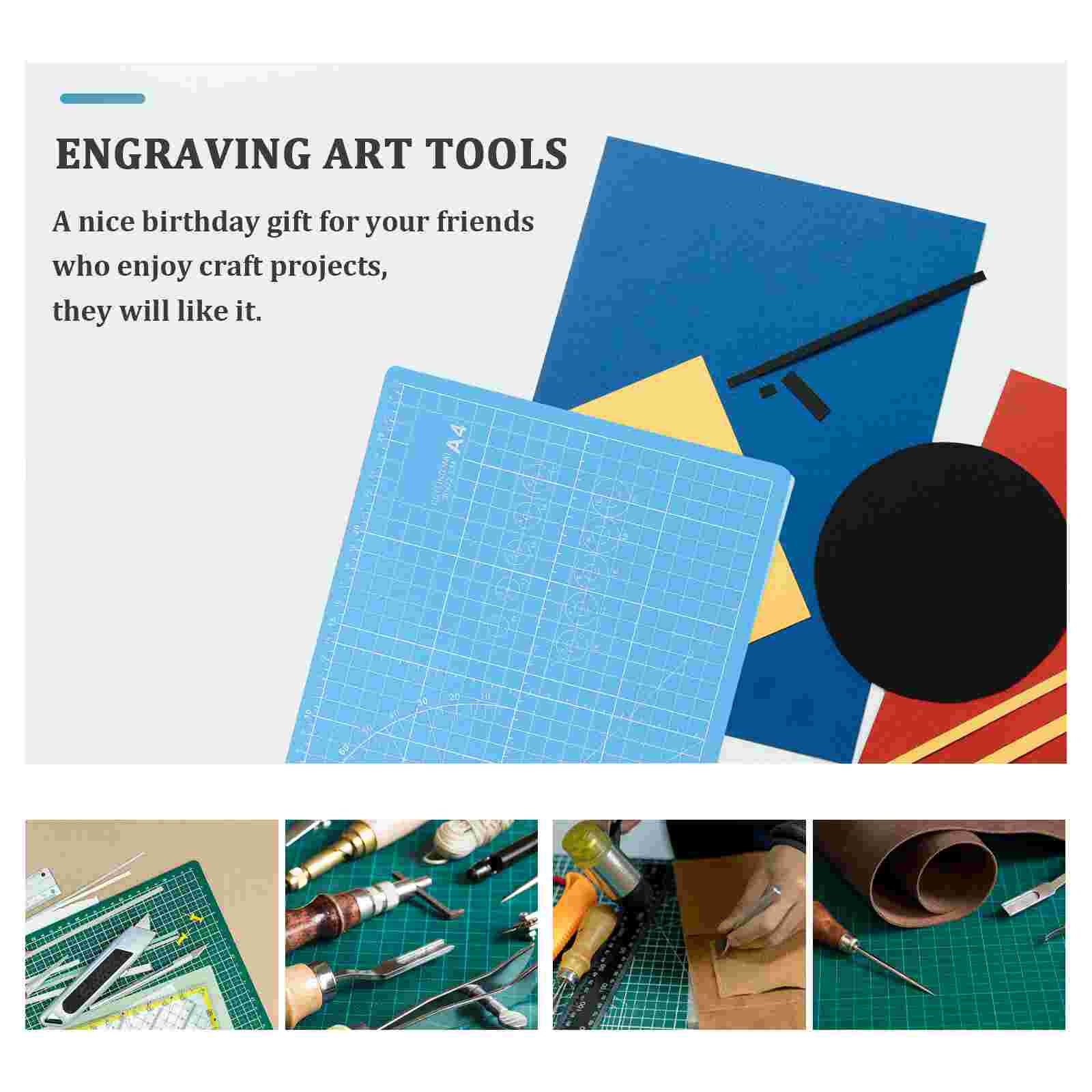 4Pcs Cutting Mats Quilting Grid Lines Printed Boards Self-Healing Cutting Boards