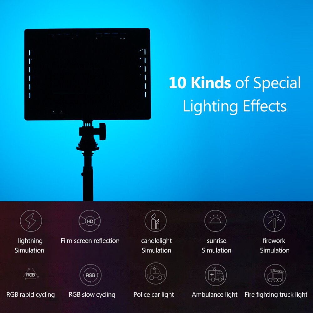 Yongnuo  yn300 air ii led lys rgb 3200k-5600k udfyldningslampe fjernbetjening til studie udendørs fotografering belysning