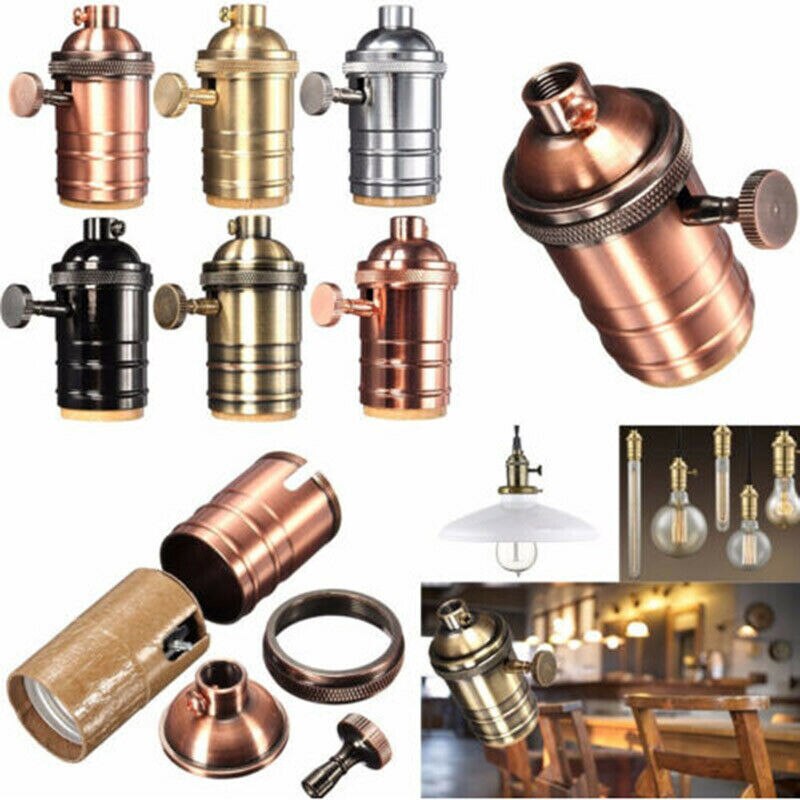 E27 skruv retro vintage kopparlampa taklampor glödlampor hållare socket 250v 250w home mjj 88