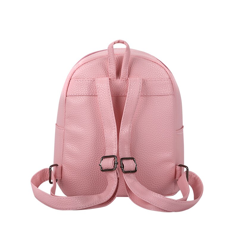 YBYT brand preppy style solid women kawaii rucksack simple lychee pattern ladies travel bag student school backpacks