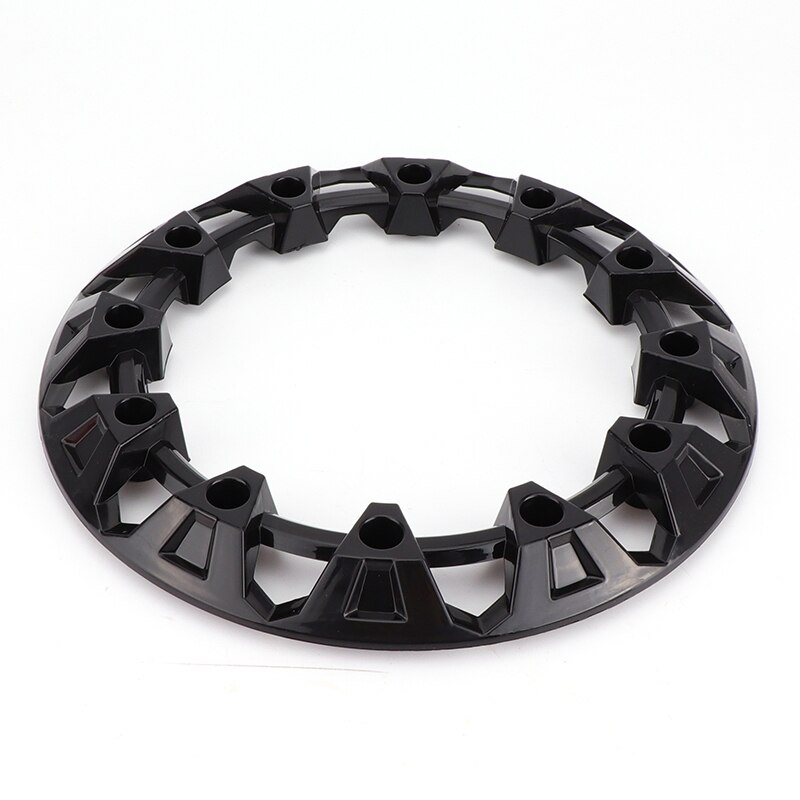 4pcs 6-inch ATV Wheel Trim Hub Protection Decor Rim Cap Universal Vehicle All Terrain wheel Plastic Cover fit to 6 inch wheels: black