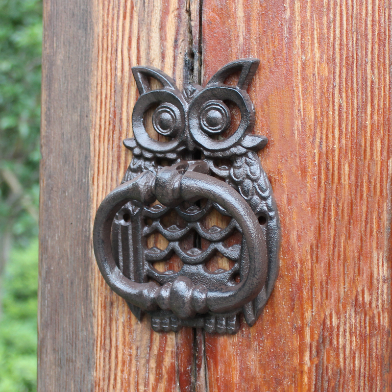 Retro Uil Gietijzeren Europese Animal Villa Thuis Deurklopper Hardware Muur Decoratie