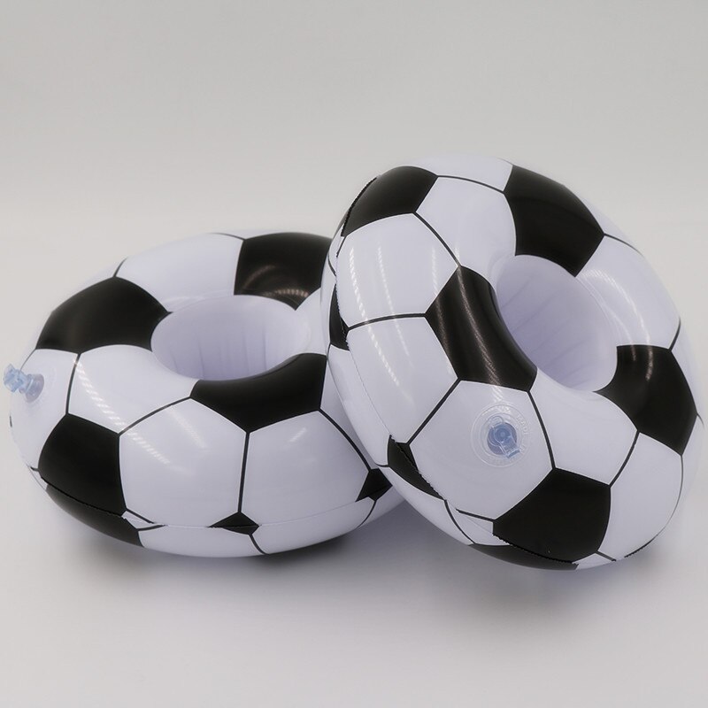 Oppblåsbar koppholder fotball drikkeholder svømmebasseng flyte bading babybasseng leker festdekorasjon bar coasters holder