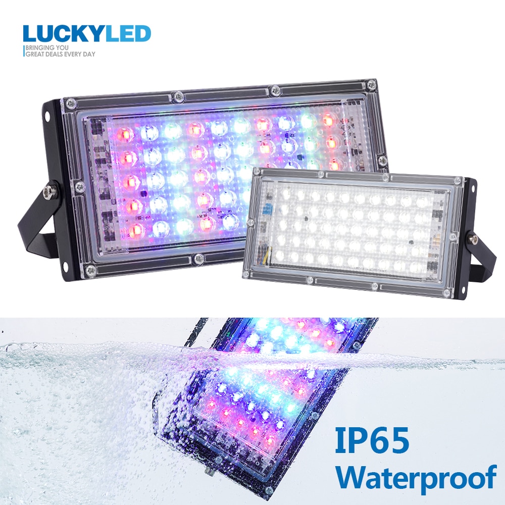 LUCKYLED Led Flood Light 50w Waterproof IP65 Outdoor Led Light 220v Led Refletor Street Lamp Led Spotlight Garden Wall Lamp