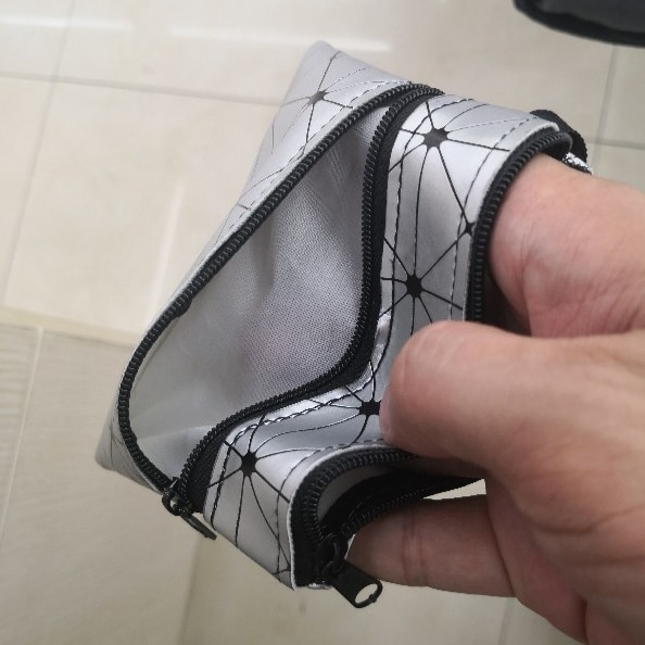 Dubbele laag dames portemonnee medium magische pu meisjes dubbele trek portemonnee kleine pols tas kaarthouders