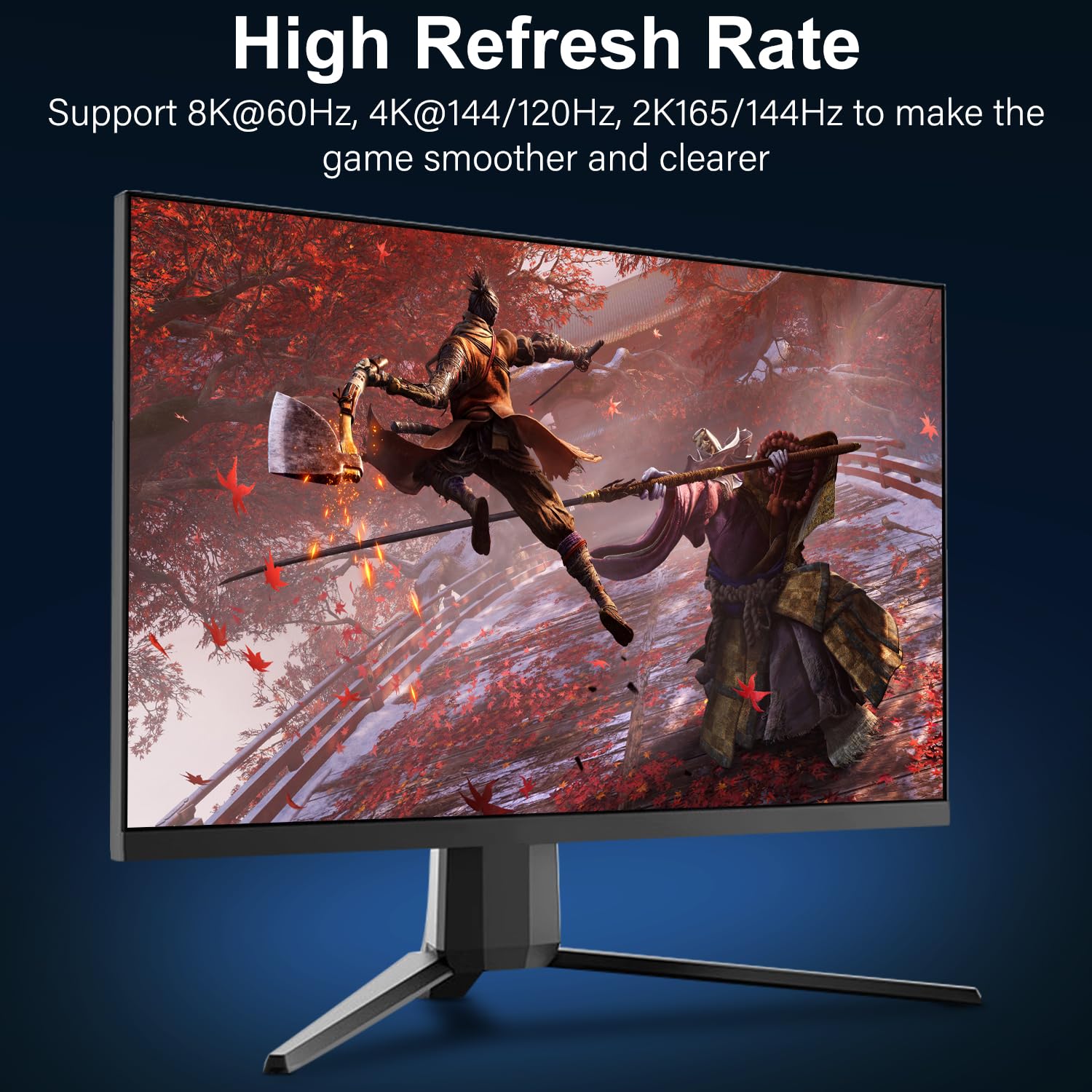 Angled Displayport 1.4 Cable 90-Degree Upward Right Angle DP1.4 8K/60Hz 4K/144Hz 2K/240Hz for Gaming Monitor Graphics Card