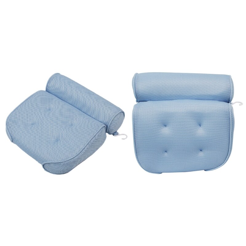 komfort 3d luft mesh badekar hodepute med 4 sugekopper 3d badekar pute  u50a