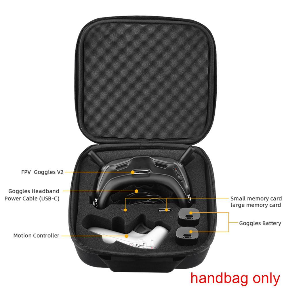 Estuche de transporte protectora para gafas de vuelo, bolsa de almacenamiento para controlador de movimiento DJI FPV, Google V2