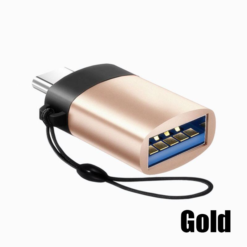 Usb C Male Naar Micro Usb Vrouwelijke Kabel Converters Usb Naar Type-C Otg Op Huawei Macbook Samsung Galaxy laptop Usb Type C Otg Adapter: Goud