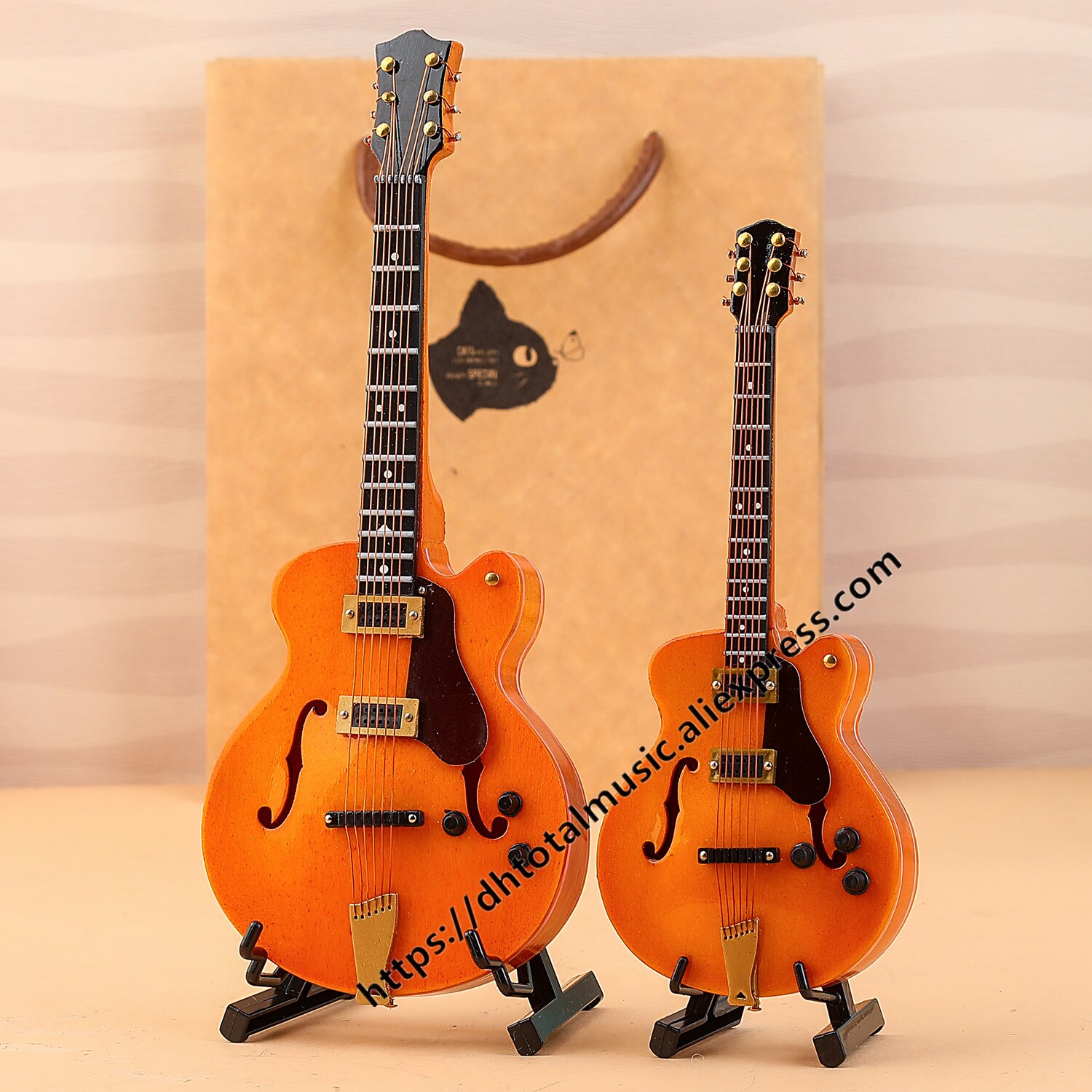 Mini Gitarre Miniatur Modell Elektrische Gitarre Modell Miniatur Holz Mini Musical Instrument Modell Sammlung