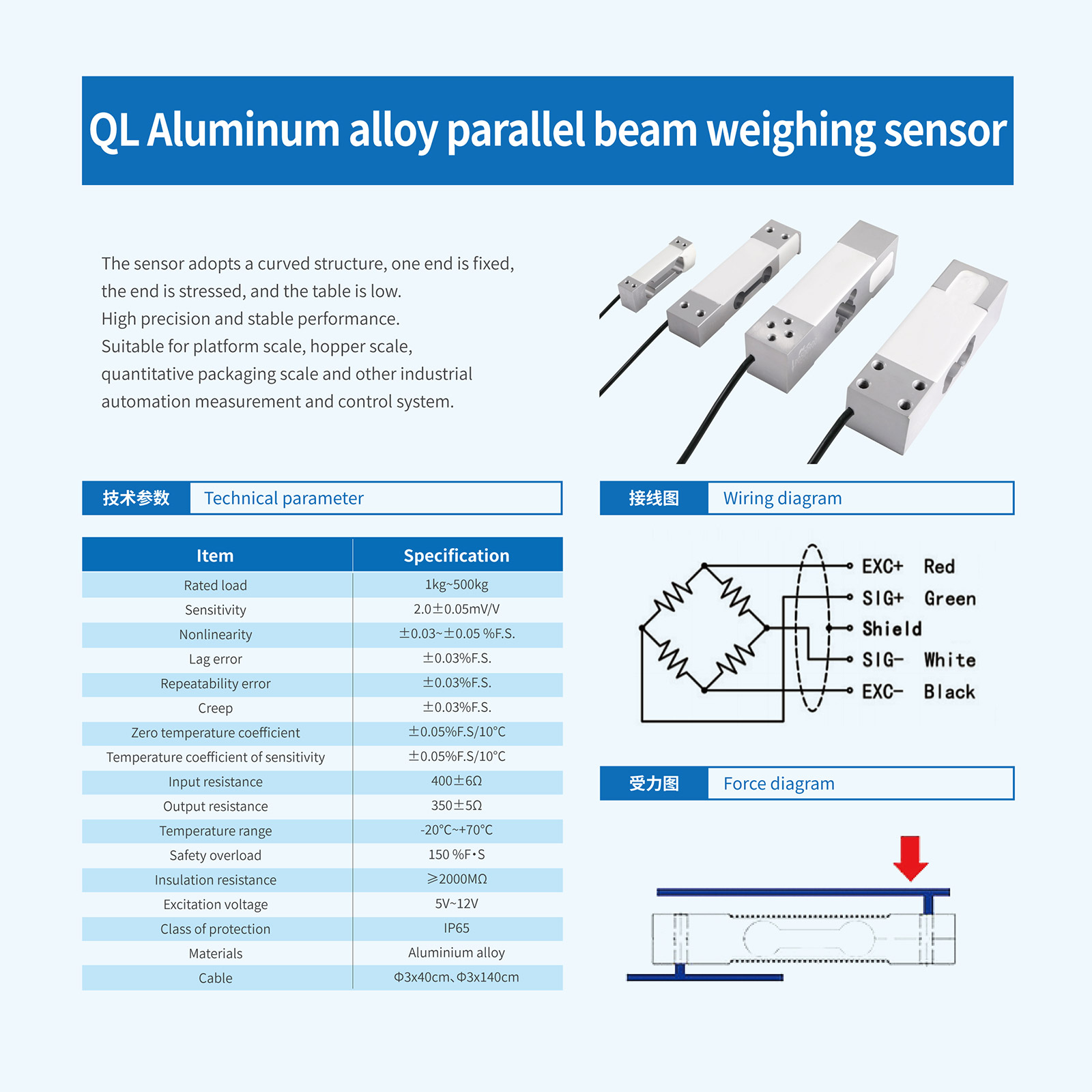 Tragbarer Wägezellen-Wägesensor 6 kg 10 kg 20 kg 40 kg 80 kg Gewichtssensor Wägezelle HX711 AD-Modul für elektronische Waage