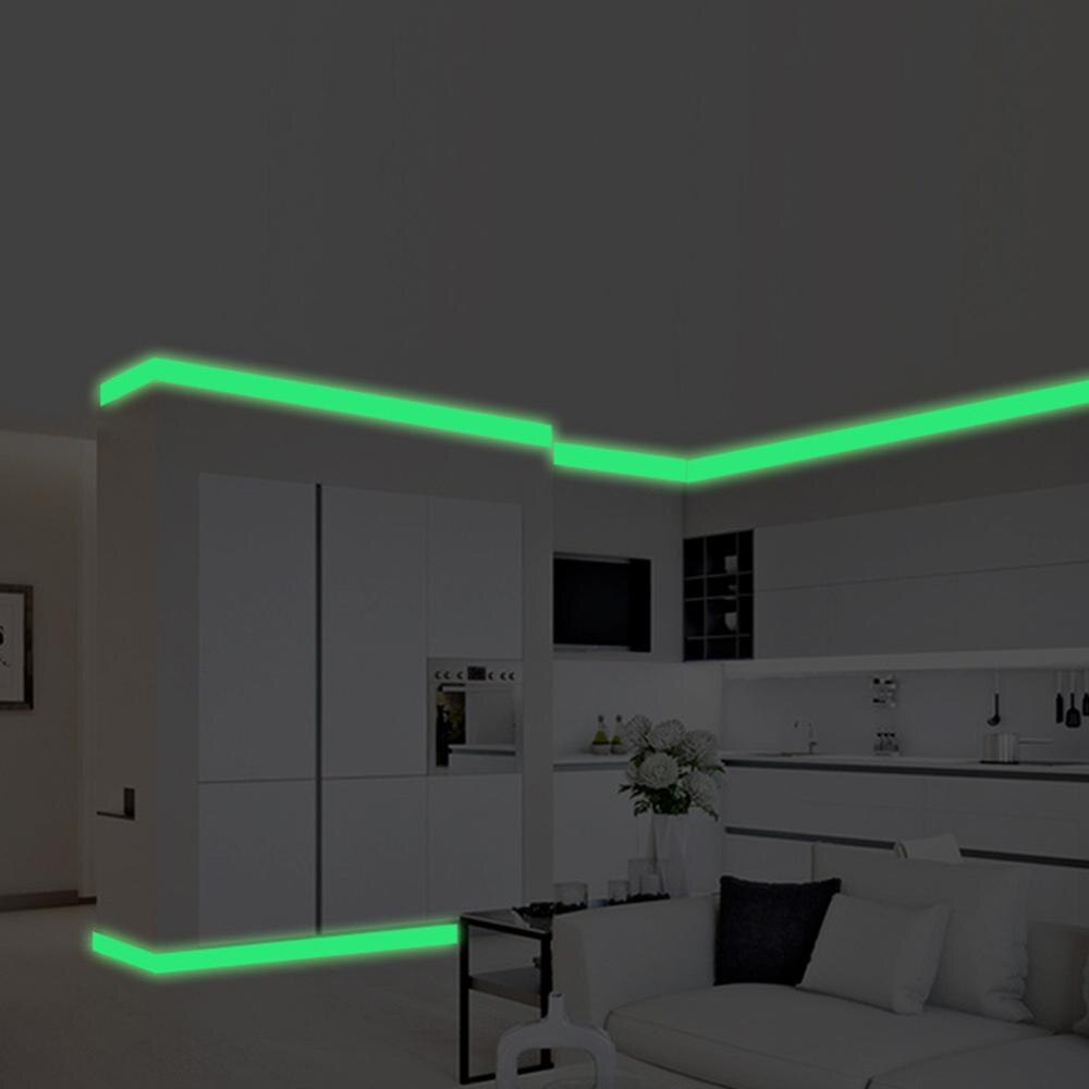 Luminous Toy Wall Sticker Exit Passageway Warning Fluorescent Stripe Sticker Home Decoration 100CM