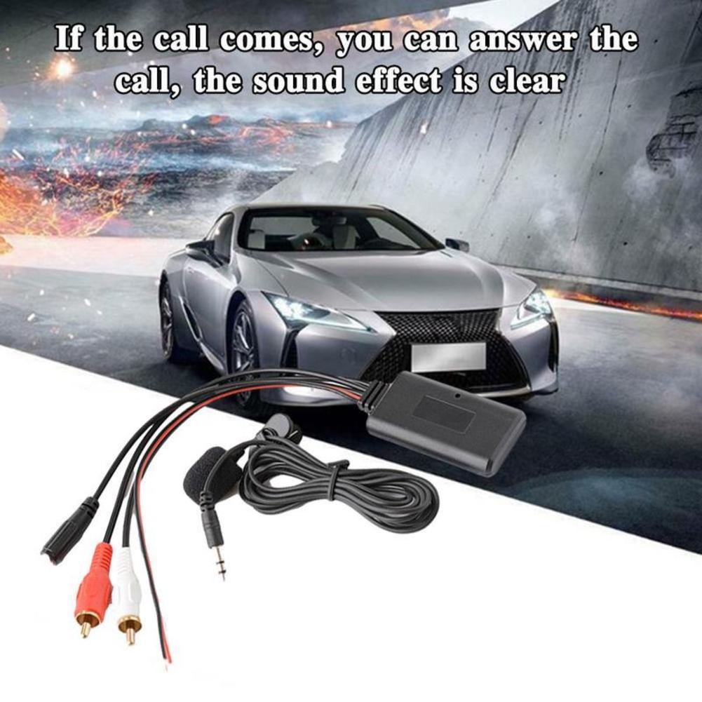 Auto Radio 2 RCA Bluetooth Musik AUX Telefon Rufen Freisprechen MIC Adapter Für Peugeot für Citroen
