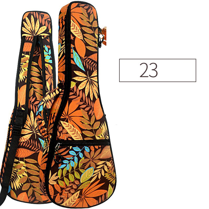 21/23/26 Inch Ukulele backpack plus Cotton Shoulder Guitar Bag Ukulele Thick Ethnic-Style Piano Sets: A4