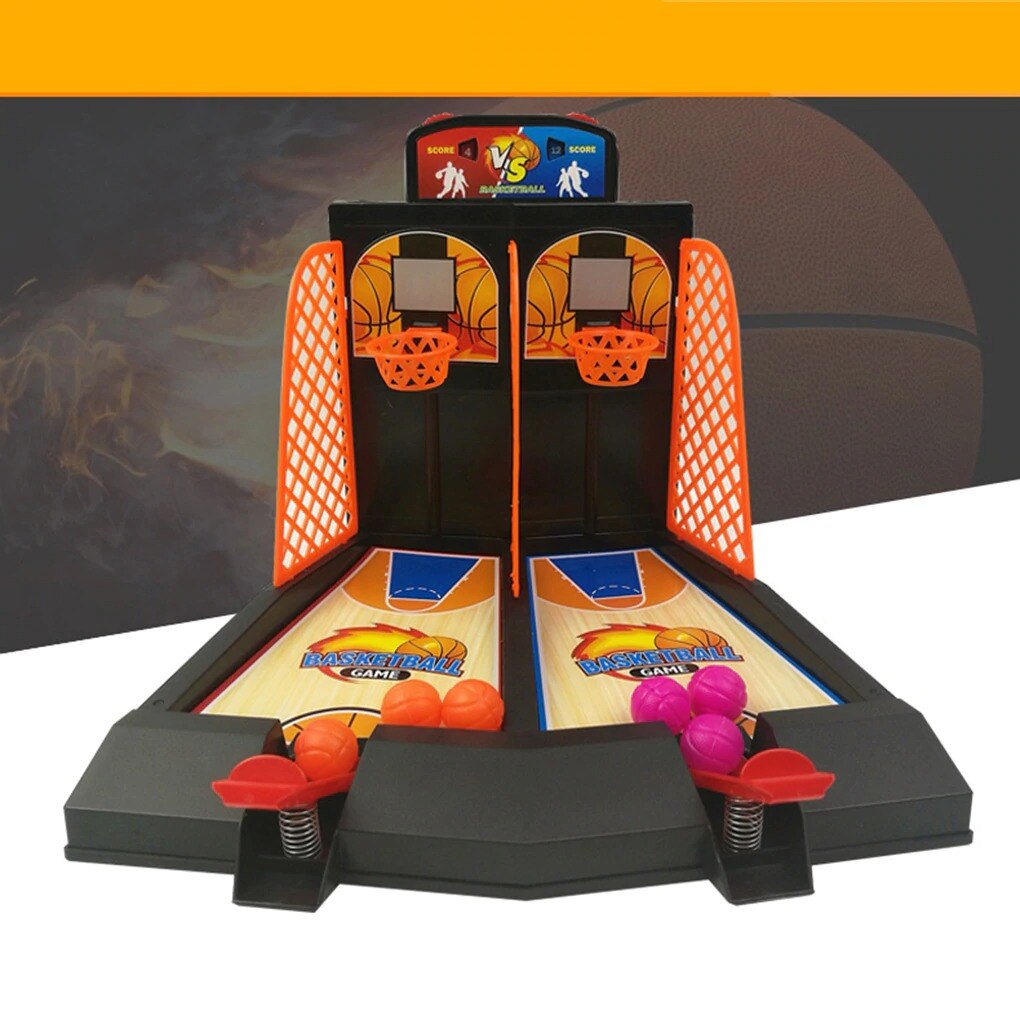 Mini panier de Basket-ball de bureau pour enfants, jeux de Table, Double jeu, jouet interactif, modèle amusant, d'anniversaire