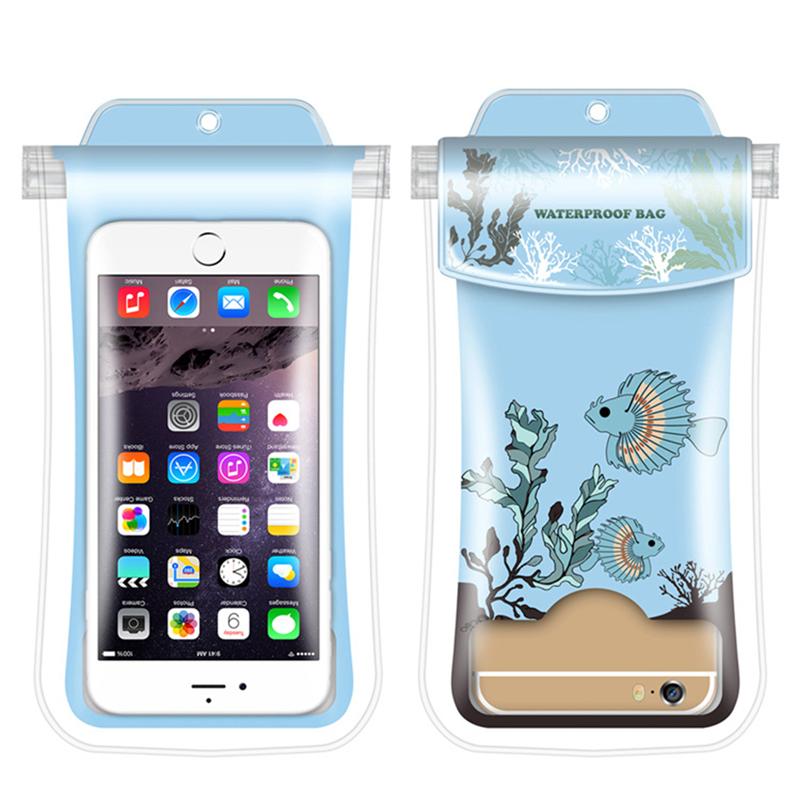1pc handige onderwater-telefoonhoesjes, waterdichte telefoonhoesjes, verzegelde telefoonhoesjes en beschermhoesjes voor kajakken en snorkelen