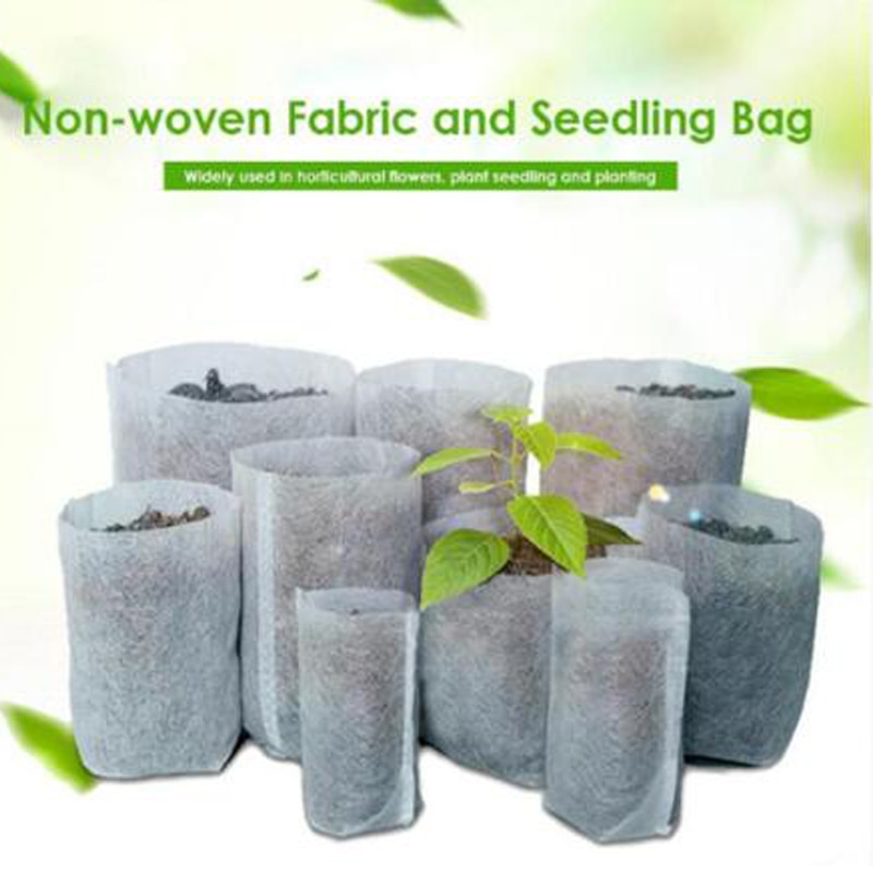 100 Stuks 8*10 Cm Kwekerij Potten Zaailing-Raising Zakken Stoffen Tuin Kwekerij Zakken Benodigdheden Voor Bonsai Planten #