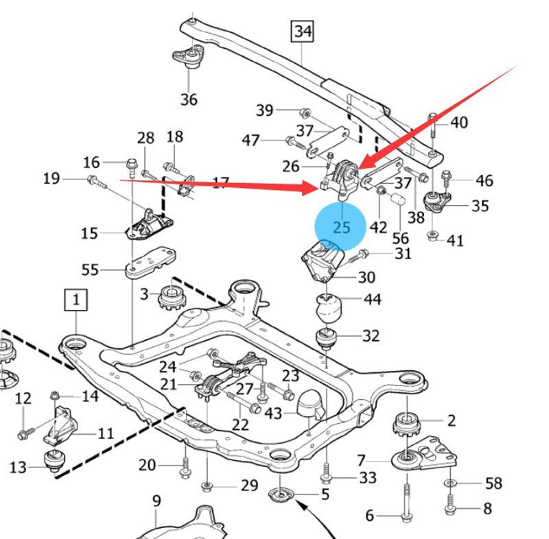 8671633 Upper Rear Engine Mounting Support Bracket For Volvo S80 XC90 2.8L 2.9L 1999-2005