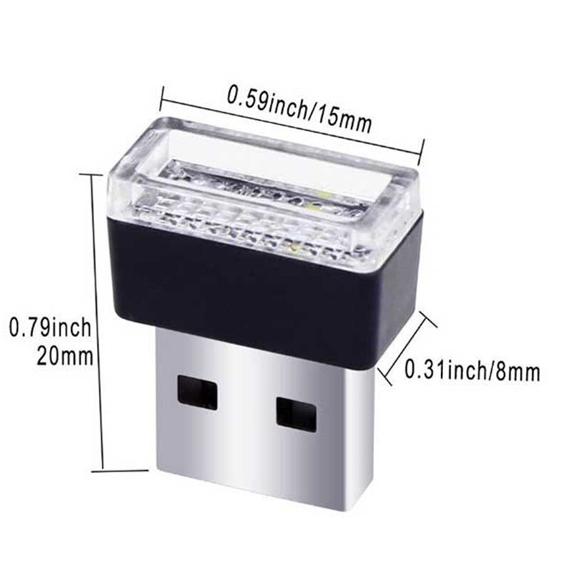 Neon USB Light LED Modeling Light Atmosphere Ambient Lamp Portable Car Interior Decorative Light 7 Colors Car Accessories